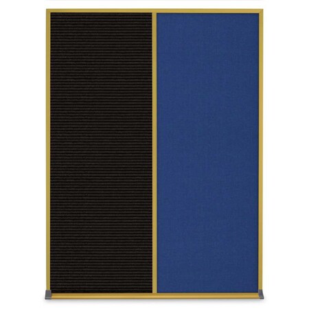 United Visual Products Single Door Radius Corkboard, 24"X36", B UV8001-BLACK-BLSPRU